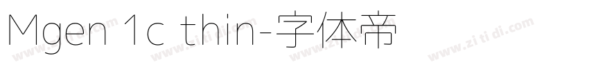 Mgen 1c thin字体转换